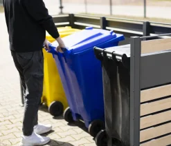 Westmann Mülltonnenverkleidung Planum 3er Box, ca. B250/H120/T90 cm Natur Sale