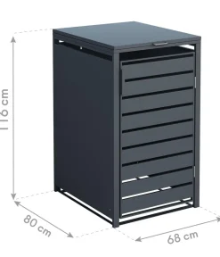 Westmann Mülltonnenverkleidung Kubus 1er Box, ca. B68/H116/T80 cm Anthrazit