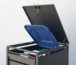Westmann Mülltonnenverkleidung Kubus 1er Box, ca. B68/H116/T80 cm Anthrazit