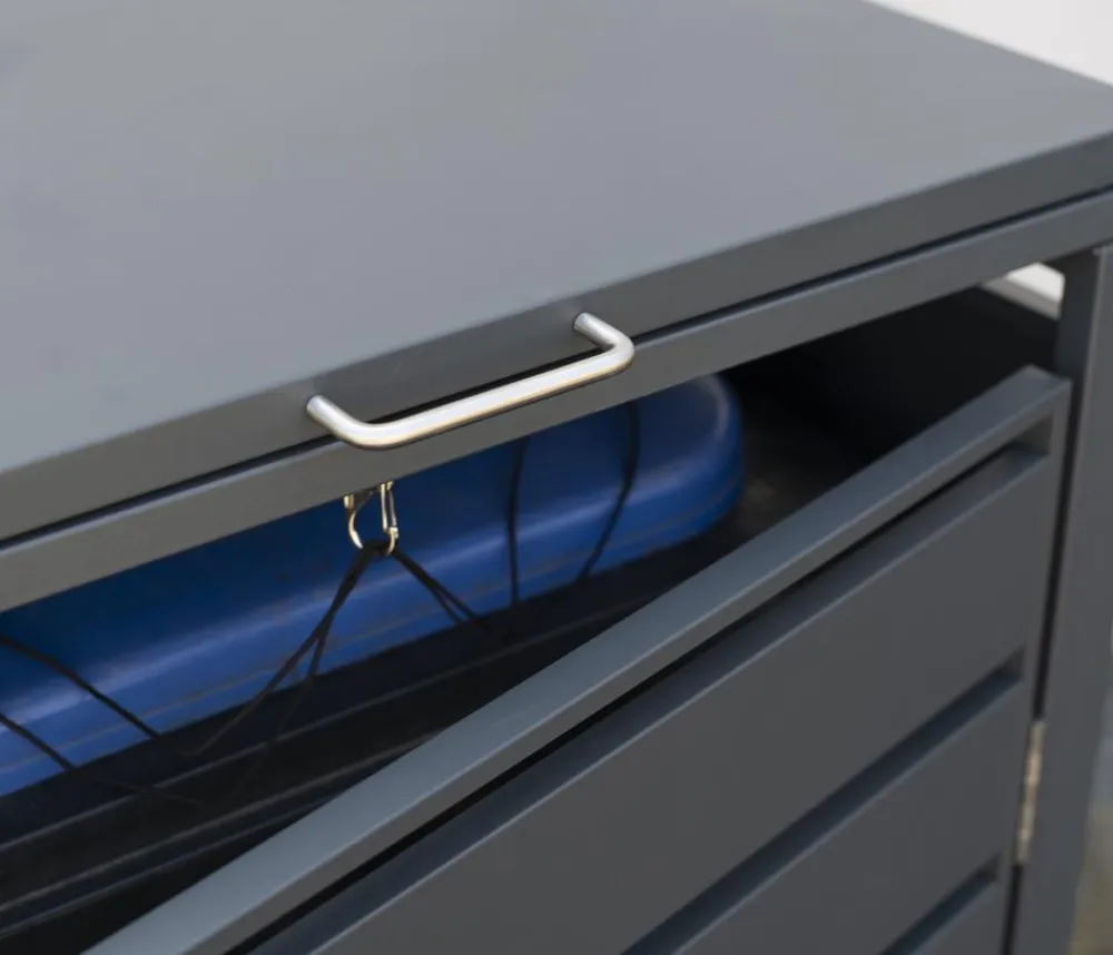Westmann Mülltonnenverkleidung Kubus 1er Box, ca. B68/H116/T80 cm Anthrazit