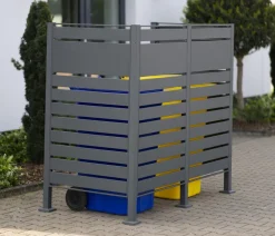 Westmann Mülltonnenboxen - Mülltonnenverkleidung Planum 2er Box, ca. B170/H150/T90 cm Anthrazit