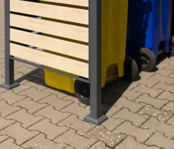 Westmann Mülltonnenboxen - Mülltonnenverkleidung Planum 4er Box, ca. B330/H120/T90 cm Natur