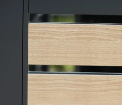 Westmann Mülltonnenboxen - Mülltonnenverkleidung Planum 4er Box, ca. B330/H120/T90 cm Natur