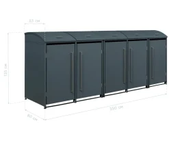 Westmann Aufbewahrungsboxen|Mülltonnenboxen - Mülltonnenverkleidung Moderna Anthrazit