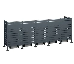 Westmann Mülltonnenboxen - Mülltonnenverkleidung Planum 5er Box, ca. B410/H150/T90 cm Anthrazit