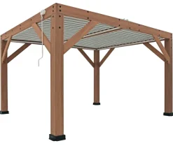Westmann Pergolen > Zedernholz-Pavillon Karl, mit Lamellendach, ca. B396/H251/T335 cm