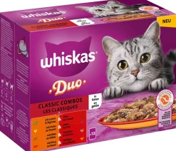 Whiskas® Nassfutter Katze > Nassfutter für Katzen Multipack Duo Classic Combos in Sauce, Adult, 12 x 85 g