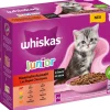Whiskas® Nassfutter Katze > Nassfutter für Katzen Multipack Klassische Auswahl in Sauce, Junior, 12 x 85 g