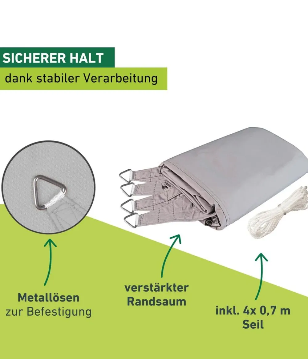 Windhager Sonnensegel Cannes, quadratisch, ca. B400/T400 cm Hellgrau Online