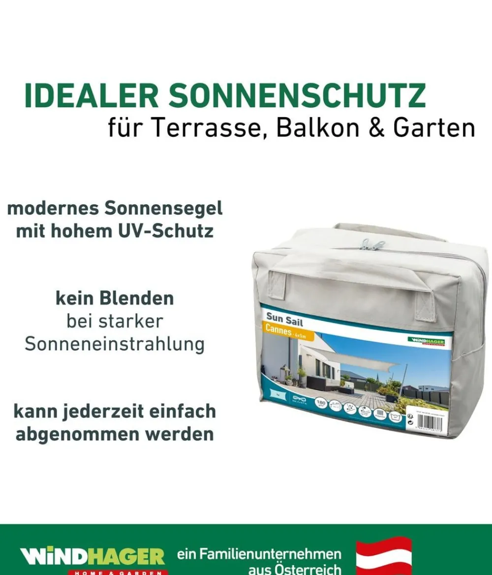 Windhager Sonnensegel > Sonnensegel Cannes, rechteckig, ca. B500/T400 cm