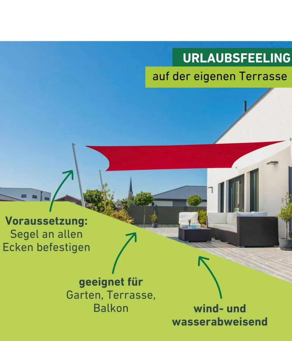 Windhager Sonnensegel Cannes, rechteckig, ca. B500/T400 cm Rot Sale