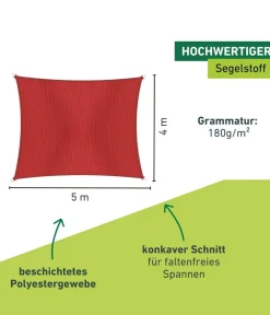 Windhager Sonnensegel Cannes, rechteckig, ca. B500/T400 cm Rot Sale