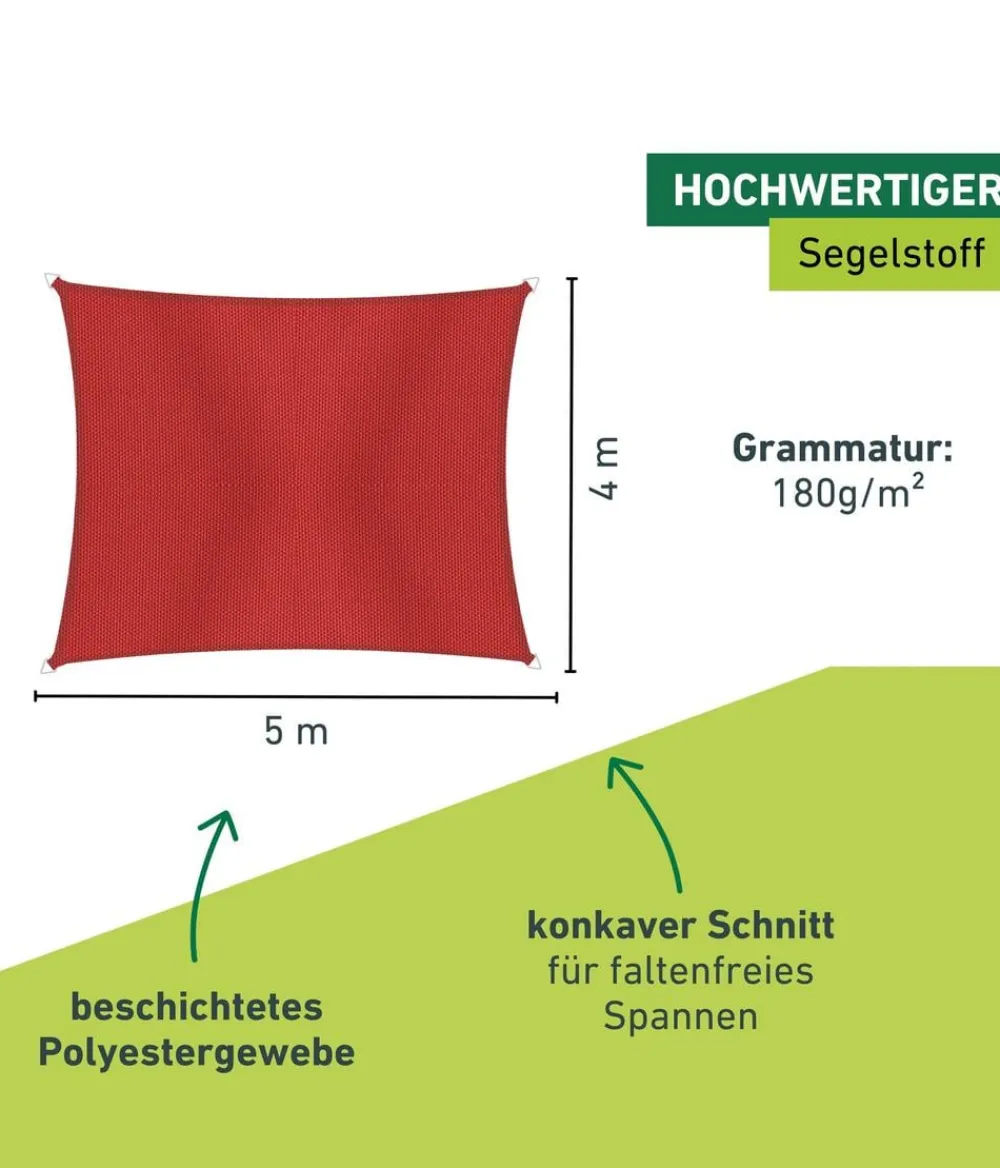 Windhager Sonnensegel Cannes, rechteckig, ca. B500/T400 cm Rot Sale
