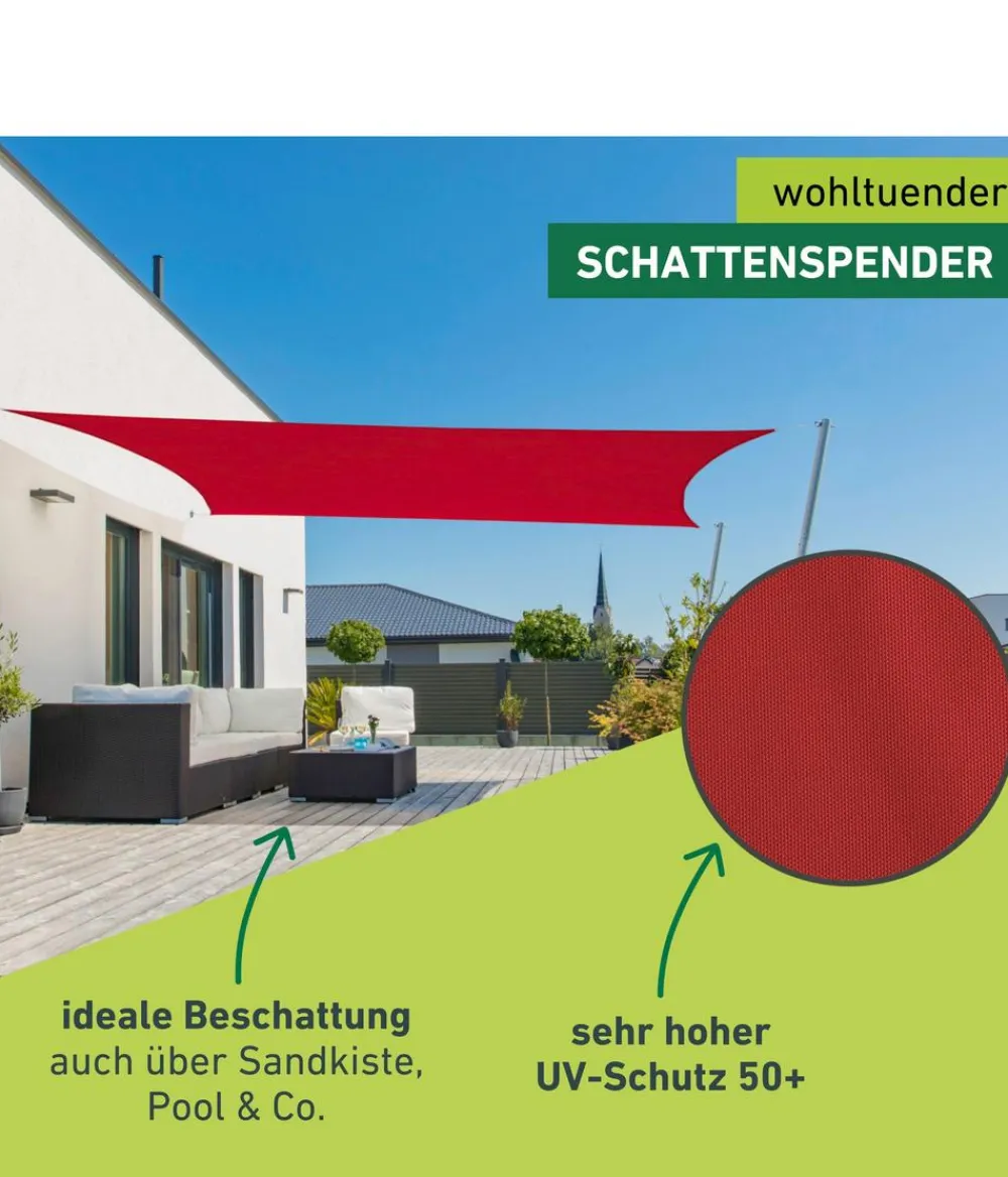 Windhager Sonnensegel Cannes, rechteckig, ca. B500/T400 cm Rot Sale
