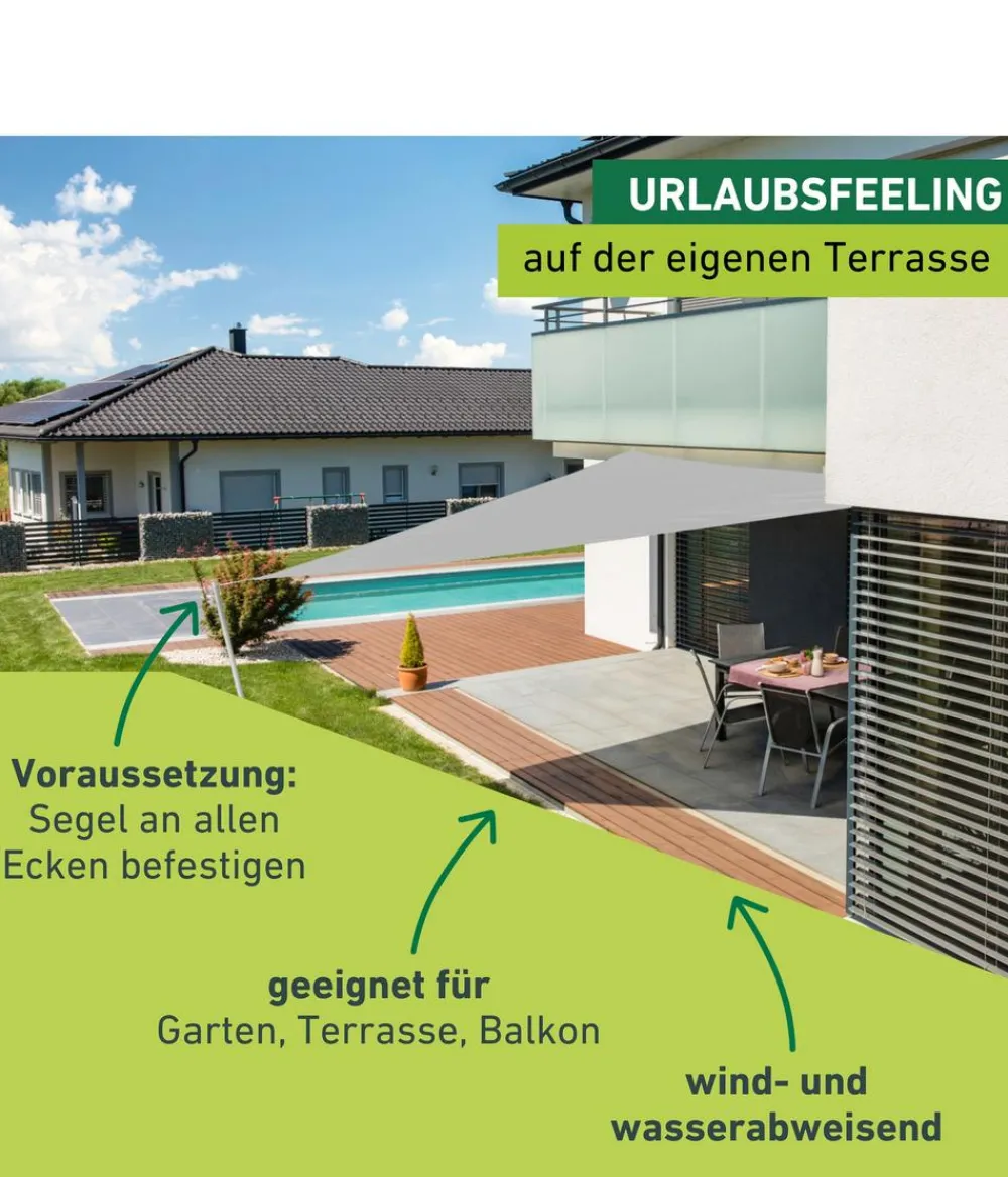 Windhager Sonnensegel Cannes, dreieckig, ca. B500/T500 cm Hellgrau Online