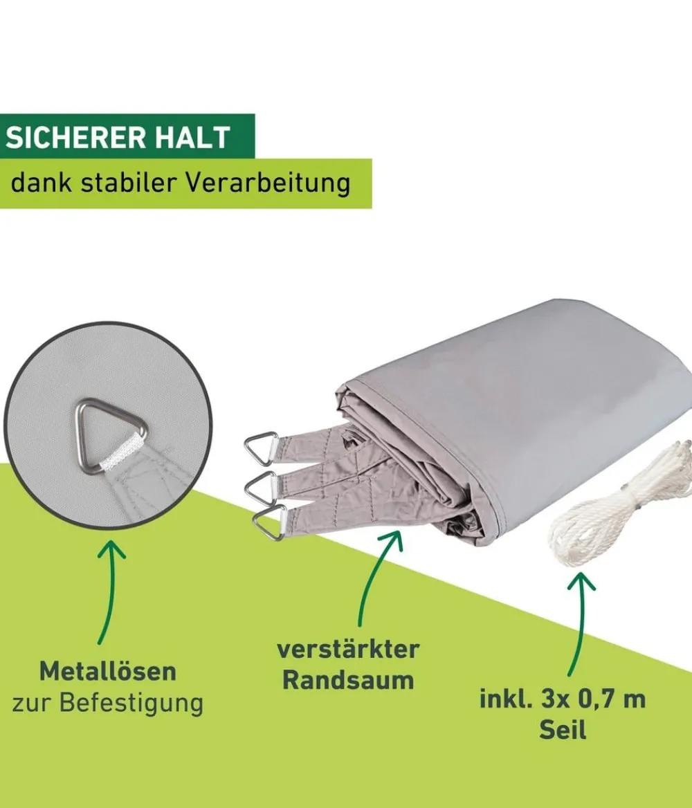 Windhager Sonnensegel Cannes, dreieckig, ca. B500/T500 cm Hellgrau Online