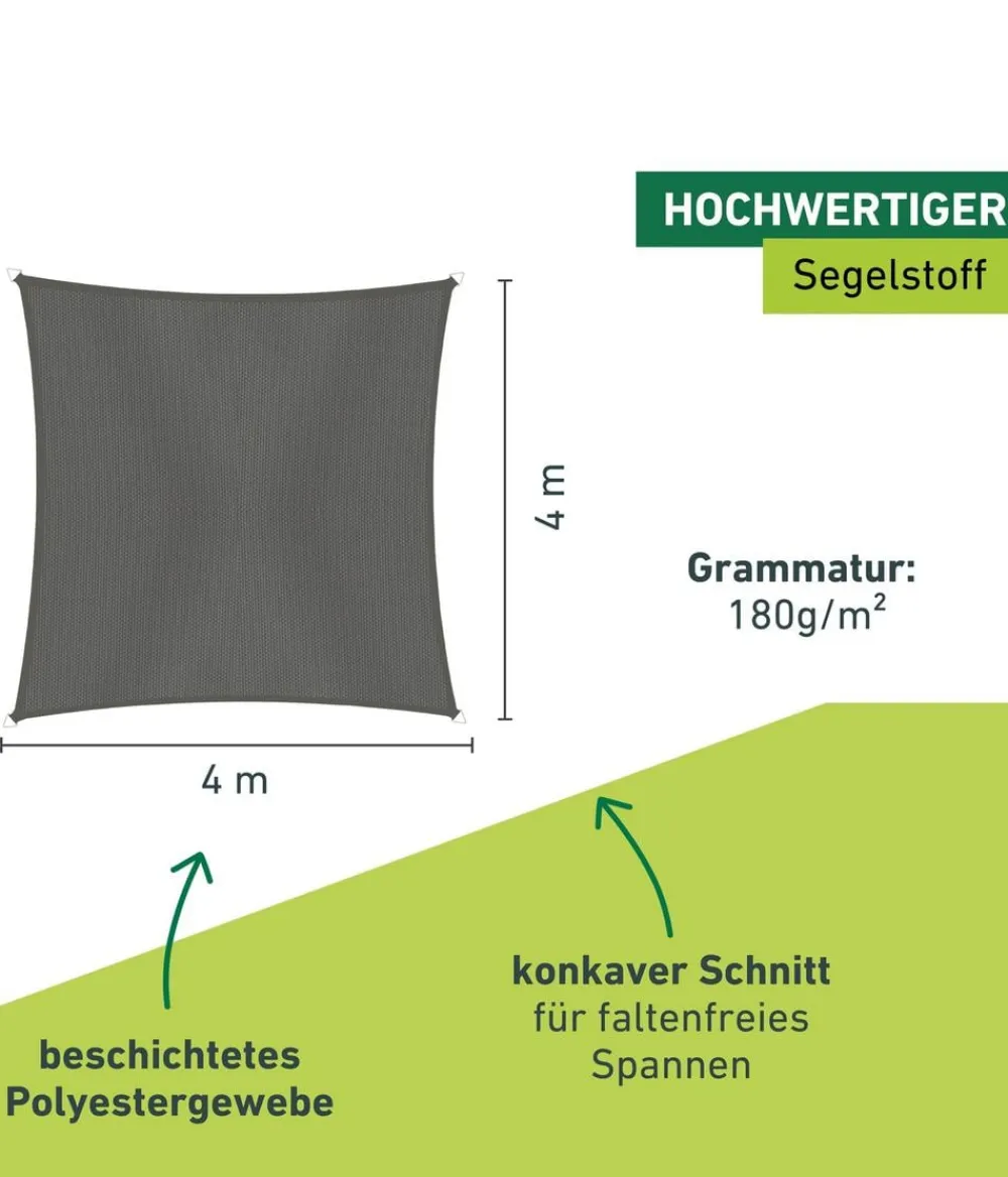 Windhager Sonnensegel > Sonnensegel Cannes, quadratisch, ca. B400/T400 cm