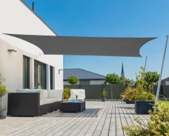 Windhager Sonnensegel - Sonnensegel Cannes, rechteckig, ca. B500/T400 cm Dunkelgrau