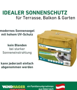 Windhager Sonnensegel Cannes, quadratisch, ca. B400/T400 cm Gelb Discount