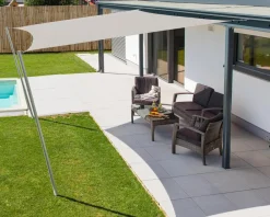 Windhager Sonnensegel - Sonnensegel Cannes, quadratisch, ca. B500/T500 cm Hellgrau