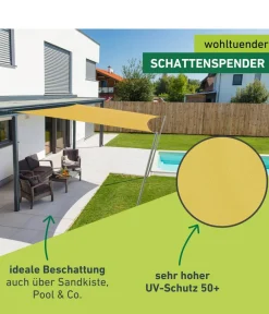 Windhager Sonnensegel - Sonnensegel Cannes, quadratisch, ca. B500/T500 cm Gelb
