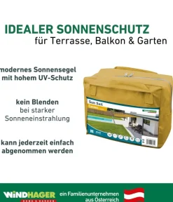 Windhager Sonnensegel - Sonnensegel Cannes, quadratisch, ca. B500/T500 cm Gelb