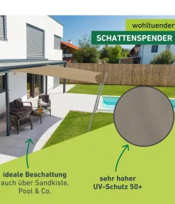 Windhager Sonnensegel - Sonnensegel Cannes, quadratisch, ca. B400/T400 cm Hellbraun