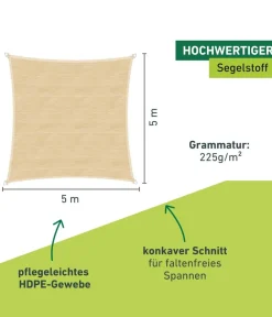 Windhager Sonnensegel > Sonnensegel Capri, quadratisch, ca. B500/T500 cm