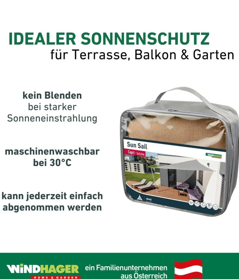Windhager Sonnensegel > Sonnensegel Capri, dreieckig, ca. B500/T500 cm