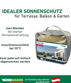 Windhager Sonnensegel Capri, rechteckig, ca. B400/T300 cm Beige Outlet