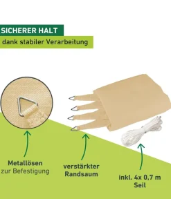 Windhager Sonnensegel Capri, rechteckig, ca. B400/T300 cm Beige Outlet