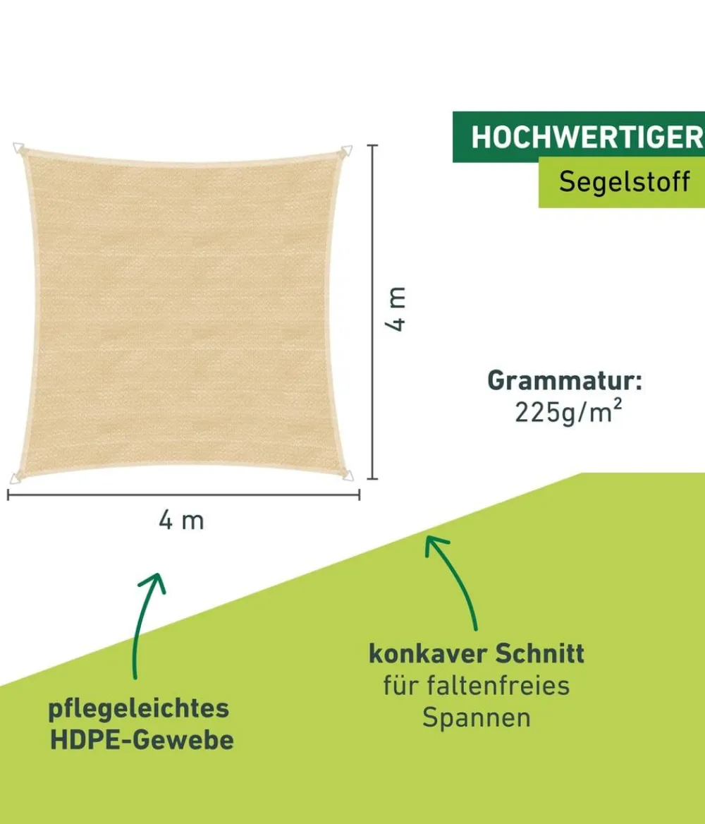 Windhager Sonnensegel > Sonnensegel Capri, quadratisch, ca. B400/T400 cm