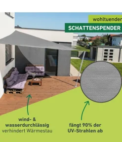 Windhager Sonnensegel Capri, dreieckig, ca. B500/T500 cm Grau Discount