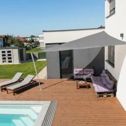 Windhager Sonnensegel Capri, dreieckig, ca. B500/T500 cm Grau Discount
