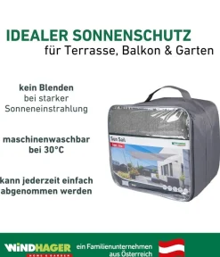 Windhager Sonnensegel Capri, rechteckig, ca. B500/T400 cm Grau Online