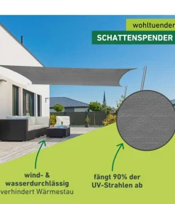 Windhager Sonnensegel Capri, rechteckig, ca. B500/T400 cm Grau Online