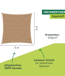 Windhager Sonnensegel > Sonnensegel Capri, quadratisch, ca. B500/T500 cm