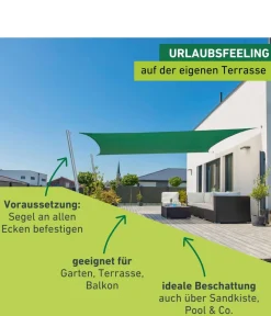 Windhager Sonnensegel - Sonnensegel Capri, rechteckig, ca. B400/T300 cm Grün