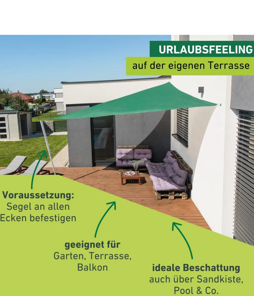 Windhager Sonnensegel - Sonnensegel Capri, dreieckig, ca. B500/T500 cm Beige