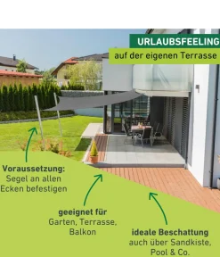 Windhager Sonnensegel Capri, quadratisch, ca. B500/T500 cm Grau Sale