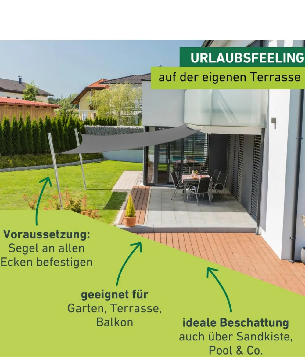 Windhager Sonnensegel - Sonnensegel Capri, rechteckig, ca. B500/T400 cm Beige