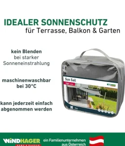 Windhager Sonnensegel Capri, quadratisch, ca. B500/T500 cm Grau Sale