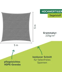 Windhager Sonnensegel - Sonnensegel Capri, rechteckig, ca. B500/T400 cm Beige