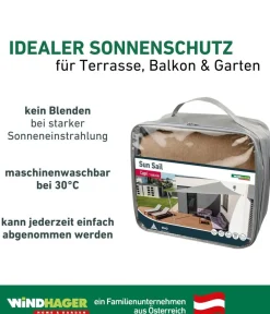 Windhager Sonnensegel - Sonnensegel Capri, dreieckig, ca. B400/T400 cm Hellbraun