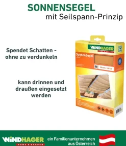 Windhager Sonnensegel > Sonnensegel, rechteckig,ca. B270/T140cm