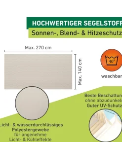 Windhager Sonnensegel, rechteckig,ca. B270/T140cm Weiß Clearance