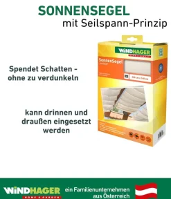Windhager Sonnensegel, rechteckig,ca. B270/T140cm Weiß Clearance