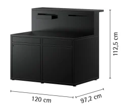 WMF Outdoor-Küchen - Outdoor-Küche Die Kompakte, ca. B120/H112/T81 cm Schwarz