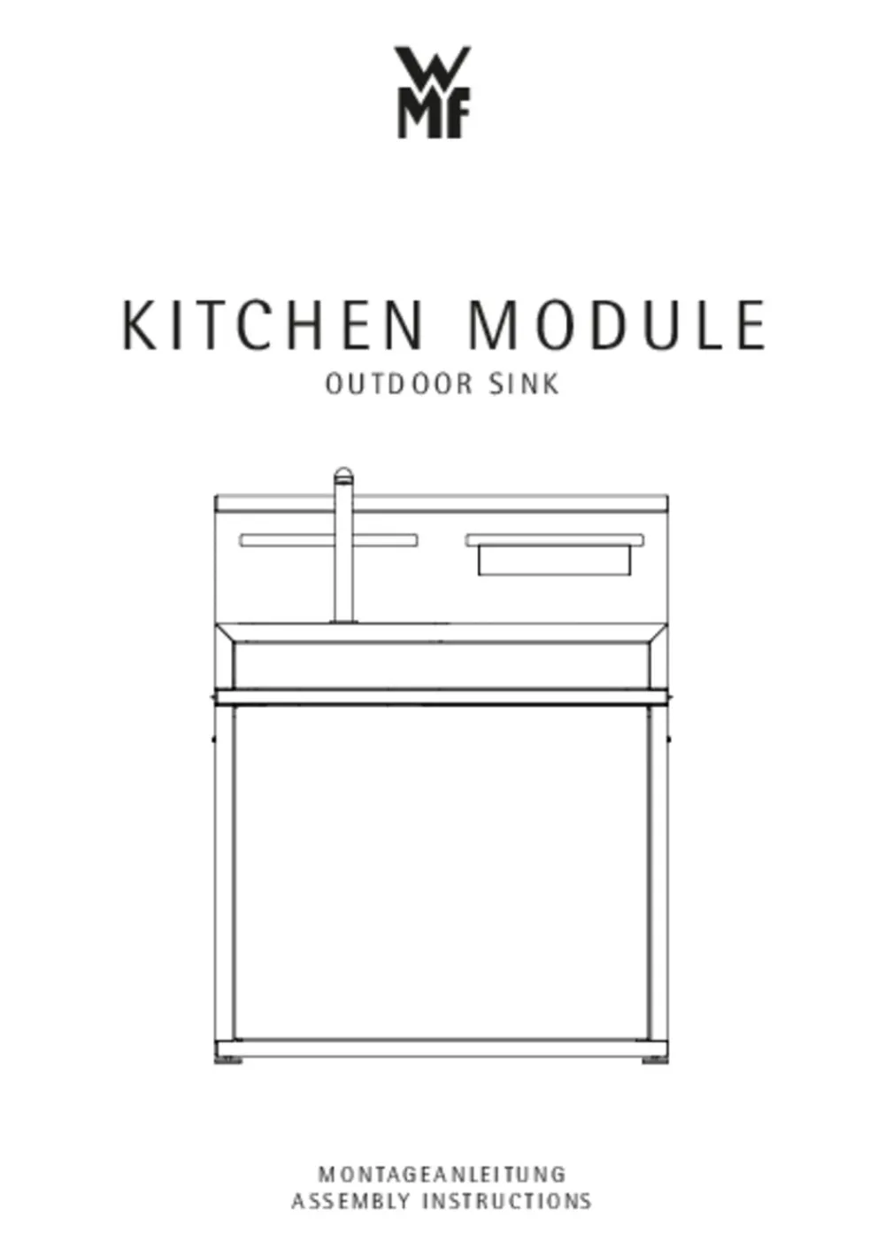 WMF Outdoor-Küchen - Outdoor-Küche Spülenmodul, ca. B90/H112/T81 cm