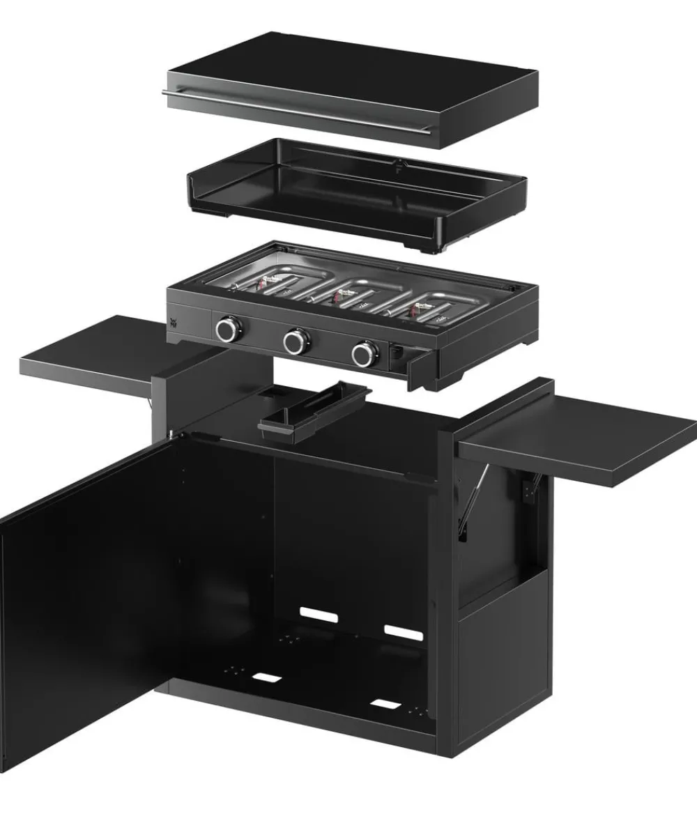 WMF Plancha Set 75G mit Wagen, ca. B90/H99,5/T63 cm Schwarz Online